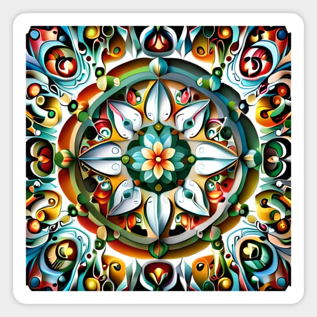 Flower pattern #0003 Magnet by merchonly4you